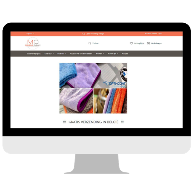 Mobile Clean<sup>&reg;</sup> - Webshop view mockup